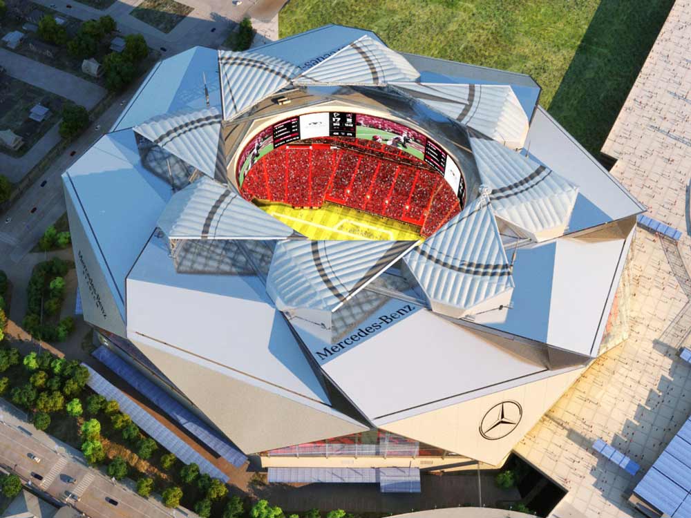 ساخت سقف آلومینیومی در ورزشگاه‌ها