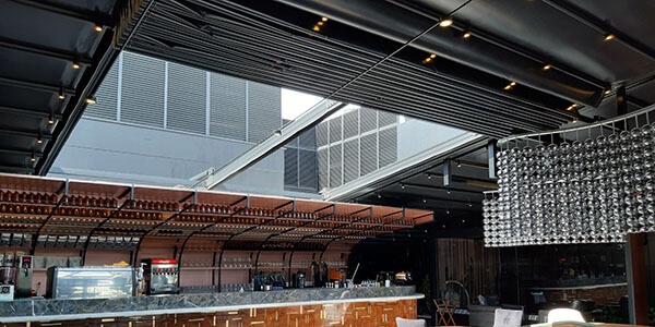 پروژه سقف متحرک رستوران روبل